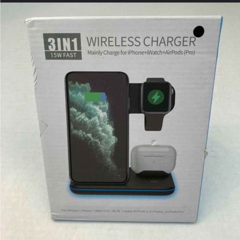 Waitiee Wireless Charger 3 in 1 15W Fast Charging Station #991 Z51B15